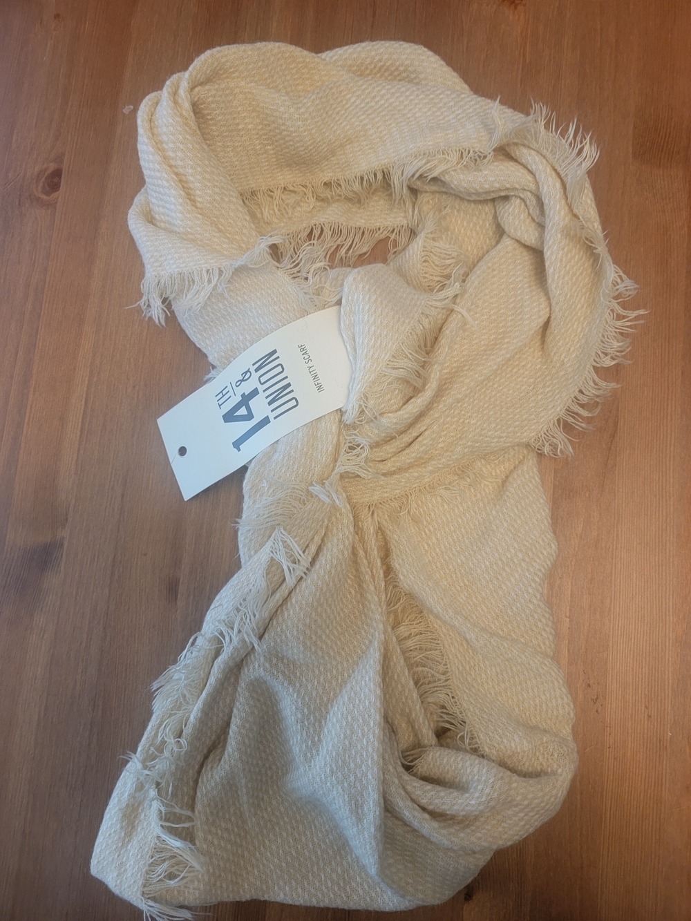 14th & Union Cream Infinity Scarf